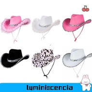 LUMINISCENCIA Cowgirl Hat Women Funny Cowboy Accessory Costume Party Performance Sequin Cowgirl Hats
