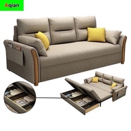 Sofa Bed Foldable Multifunctional Fabric Sofa Bed Living Room Folding Lazy Sofa (AQ)