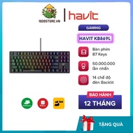 [Express Delivery] HAVIT KB869L Gaming Mechanical Keyboard, 87 Keys, 19 RGB LED Modes, 50 Million Lifespan - Genuine BH12T