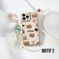 [UV15] SOFTCASE MACARON MOTIF LUCU + Sling Tali  for A76 A55 A16K A54 A5S A3S A1K A16 - casing oppo 