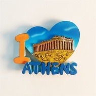 Greece Acropolis Landmark Building Parthenon Tourist Souvenir Home Decoration Magnetic Refrigerator 