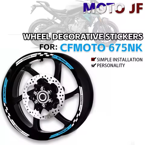 NEW 675NK Reflective Motorcycle Accessories Wheel Sticker Rim Stripe Decal For CFMOTO CF Moto 675NK 