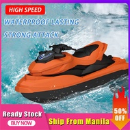 Remote Control Boat Waterproof Low Resistance Plastic High Speed Electronic Remote Control Boat 360 Degree Flip Kids RC Boat Toy