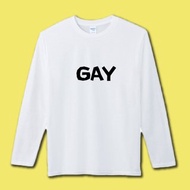 GAY PRIDE 男同志 彩虹 平權 大學T 衣服 黑T 白T 長袖 T恤