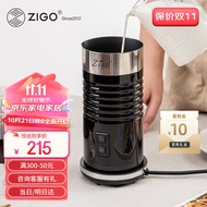 Zigo全自动打奶器电动冷热咖啡机拉花加热牛奶打奶泡器家居馆 黑色