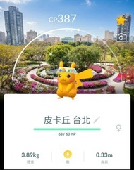 pokemon 閃台北背卡皮卡丘