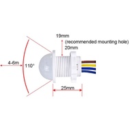 Suis Sensor PIR Pintar 110V 220V Sensor Gerakan Inframerah Badan Manusia Suis Lampu Automatik