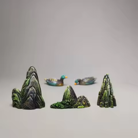 9 Pcs mixed hills/fairy garden gnome/moss terrarium home decor/crafts/bonsai/miniatures/figurine/diy