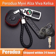 For Perodua Myvi / Alza / Viva / Kelisa Leather Key Case Cover Keyless Key Holder Accessories