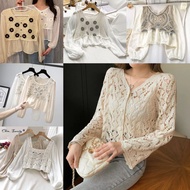 ASKA.ID - IMPORTED CHIFFON KNIT BLOUSE FOR WOMEN IN KOREAN CHINA