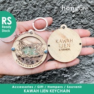 GANTUNGAN RS MT. IJEN Keychain KAWAH IJEN/ Mountain/ Keychain Wooden & Flower Keychain/ by Mountain 