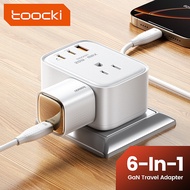 Toocki 20W GaN Travel Adapter 6-In-1 Design Multi-Functional Fast Charger USB Type-C PD Charger Head