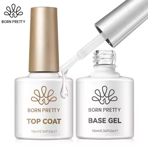 BORN PRETTY Super Top Coat and Base Gel Nail Polish for Gel Polish Semi-permanent Varnish Rubber Top
