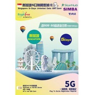 3香港 - 3HK 新加坡 | 星加坡 5日 | 5天 5G / 4G 無限上網卡 | 數據卡 (5GB FUP)【D50】 <啟用期限：20-06-2026>