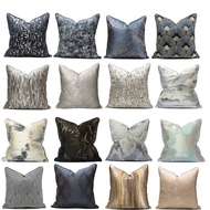 50x50cm 45x45cm Navy Blue Throw Pillow Cover Luxury Jacquard Pillow Case Abstract Cushion Cover