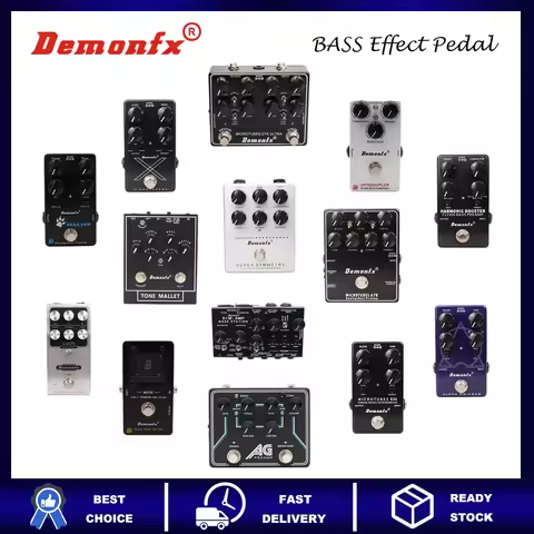 Demonfx Bass Preamp Overdrive Compressor Bass Station Turbo Tuner Effect Pedal