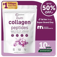 Trace Ingredients Complex Collagen Peptide Powder-Hydrolyzed Protein Peptide (TypeI, II, III, V, X) 