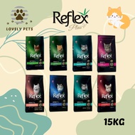 Reflex Plus 15KG Dry Premium Protein Cat Food Salmon Chicken Kitten Adult Makanan Kucing Made In Tur