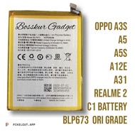 Oppo A3S / A5 / A5S / A12E / A31 / REALME 2 / C1 / a7 Battery Bateri BLP673  Grade  Months Warranty
