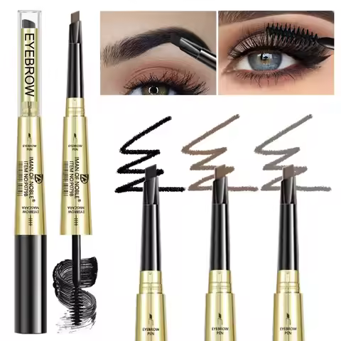 Ultra Fine Dual Head Eyebrow Pencil Mascara Set, Natural Waterproof And Long-Lasting Professional Ey