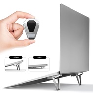 1Pair Universal Metal Foldable Laptop Work Stand / Non-slip Portable Desktop Notebook Heat Reduction