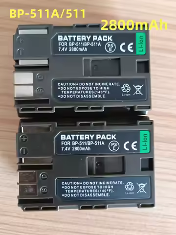 2800mAh BP-511A BP 511A BP-511 BP 511 Camera Battery or Charger For Canon EOS 300D 10D 20D 30D 40D 5