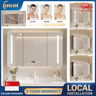 DMHM Bathroom Mirror Cabinet Intelligent Defogging Wall Mounted with Lights Mirror Cabinet Bathroom 