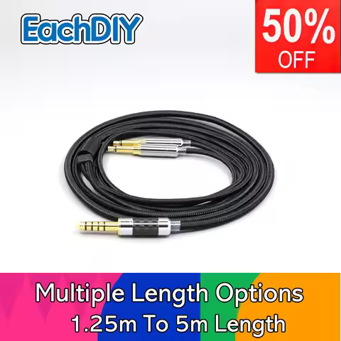 Super Soft Headphone Nylon OFC Cable For Hifiman Sundara Ananda HE1000se HE6se he400i he400se Arya H