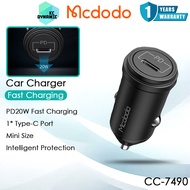 Mcdodo CC-749 PD20W Car Charger 20W Fast Charging Car Charger LED Light Mcdodo CC-7490 Type-C Quick 