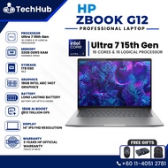 HP ZBook G1i G12 Ultra 7 15th Gen 14" Laptop 32GB DDR5 RAM 6400Mhz 1TB M.2 SSD GPU 18GB Ai + Copilot