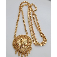 indian Gold plated pendant with paruppu chain 30” inch (not916)