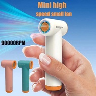 Handheld Portable Turbo Fan, 90000RPM Super High-speed Fan with 4-speed, 4000mAh, USB-C Rechargeable