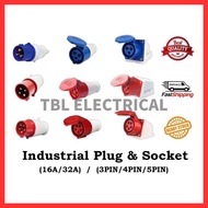 CEE INDUSTRIAL PLUG & SOCKET 3 PIN 4 PIN 5 PIN CONNECTOR 16A 32A