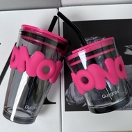 Set of 2 cups, 350ml pink water cup, convenient to buy one and get a product...