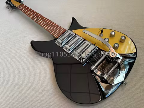 In stock! Ship 3 days。Hot Sale Rickenback 325 Version Electric Guitars 34 Inches black