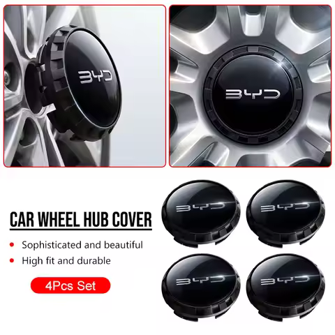 4pcs 68mm Car Wheel Center Hub Cap Badge Emblem Decal Wheel For BYD Qing Song Tang Yuan F3 S6 F0 I3 