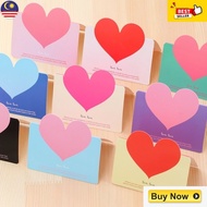 ZDD Heart Shaped Love Card DIY Valentine’s Day Gift Greeting Card Wedding Best Wishes Folding Card