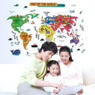 WALL STICKER THE COLORFUL MAP OF THE WORLD