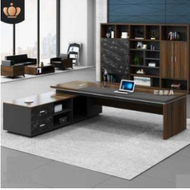180x160x75cm ONLY Boss director manager WOODEN BROWN COKLAT DESK Modern Design Furniture Computer Ta
