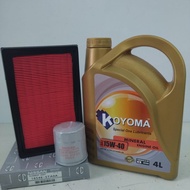 NISSAN SERENA C27 2.0 HYBRID OIL FILTER + AIR FILTER + KOYOMA 15W40 MINERAL ENGINE OIL