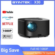 BYINTEK X30 Upgrade 1080P Full HD Licensed Netflix TV System AI Auto-focus Dolby Smart WIFI LCD LED 