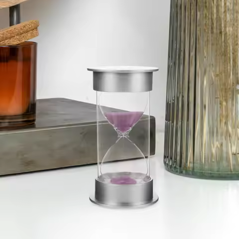 2Pcs 20 Minute Sand Timer Hourglass Decor Premium Glass Desktop Centerpiece Timer for Cooking Learni
