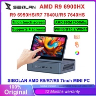 SIBOLAN AMD R9 6900HX/R9 6950HS/R7 7840U/R5 7640HS 7inch touch screen AMD 680M 2400Mhz WIFI6 BT5.2 W