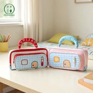 [Chicnest] Large Capacity Pencil Case House Design High Appearance Pen Bag 3 Layers Portable Pencil 