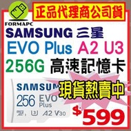 【公司貨】SAMSUNG 三星 EVO Plus microSDXC U3 A2 V30 256G 256GB 記憶卡