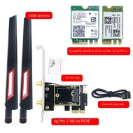 7260 8265 1650 1675X AX200 AX210 NGFF M.2 To PCIE Wireless Network Card Adapter Card 10db