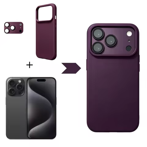 2in1 For iPhone 14 15 16 Pro Max, Change to 18 17 Pro Max with Camera Protector Silicone phone case 