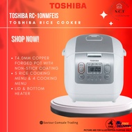 Toshiba RC‑10NMFEIS – Intelligent Cooker 1.0 L with Timer - 12-Hr Keep Warm & LED Display