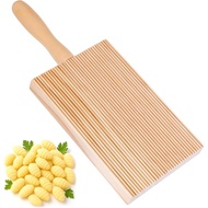 Papan Gnocchi dan Pembuat Pasta Gnocchi, Papan Penggulung Pasta Kayu dengan Penggelek, Alat Pembentu