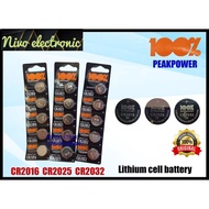 5PCS BATTERY LOCAL SUPPLIER 100% PEAK POWER LITHIUM CELL BATTERY CR2016 CR2025 CR2032 BUTTON CELL BA